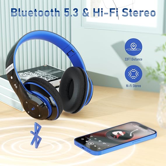 6S Foldable Wireless Headphones with 6 EQ Modes - Image 2