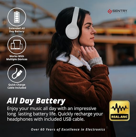 Ear Bluetooth Wireless Headphones, Active Noise Canceling -20dB - Image 3