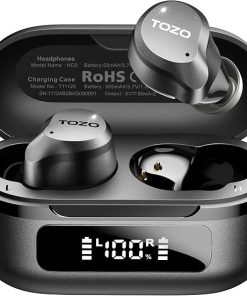 TOZO NC9 Hybrid Active Noise Cancelling Wireless Earbuds, 60H, LED Display